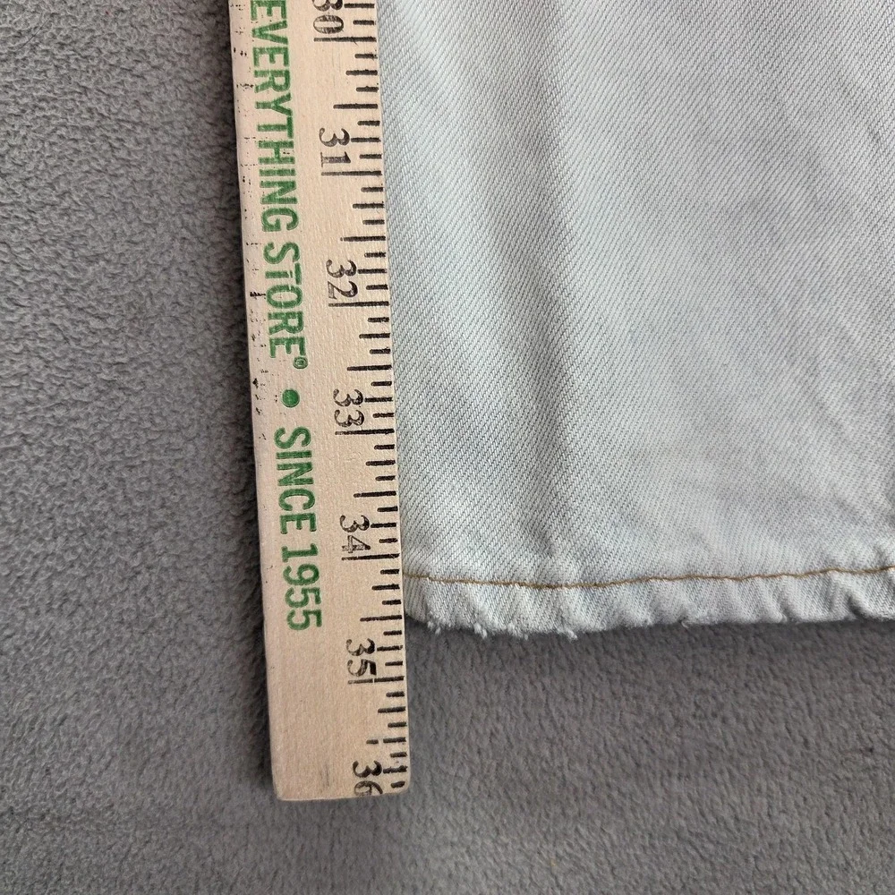 Vintage Levis 501 Jeans Mens Light Blue Straight Made USA Stains Fits 32x34 Flaw
